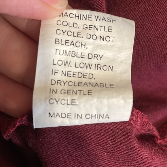 Women's Plus SHEIN Emery Rose Maroon Leopard Burgundy Cheetah Print Sleeve Shirt - Picture 8 of 8